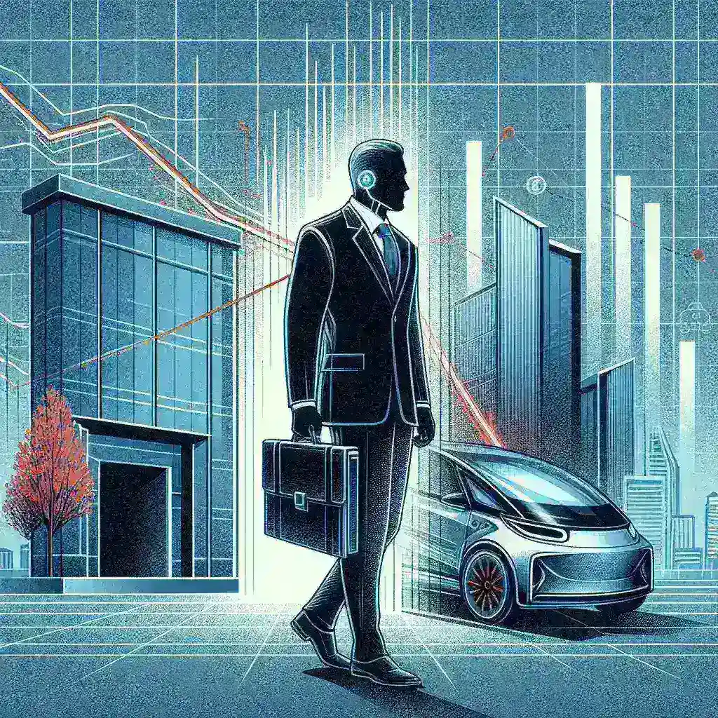 "Tesla executive exit announcement during a period of declining investments, illustrating the potential impact on the company's strategic direction and market performance."