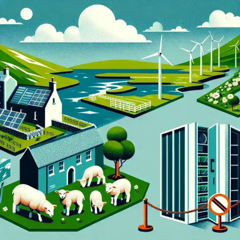 "Construction site of a data center in Ireland, highlighting the temporary ban on new data center builds until 2028 due to energy concerns and sustainability regulations."
