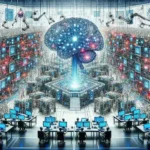 "Image of Nvidia CEO presenting the AI Factory Infrastructure vision at Computex 2023 keynote, showcasing innovative AI technology and future applications."