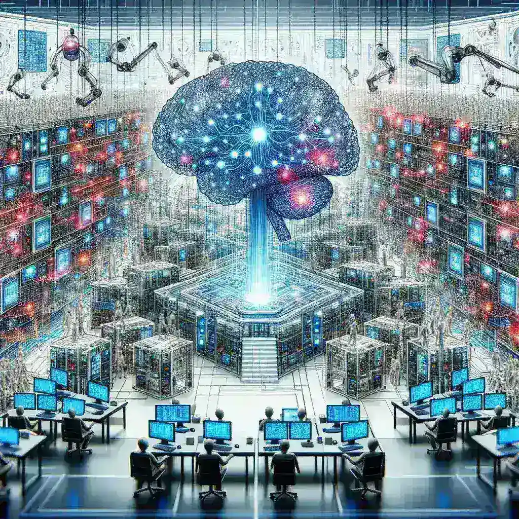 "Image of Nvidia CEO presenting the AI Factory Infrastructure vision at Computex 2023 keynote, showcasing innovative AI technology and future applications."