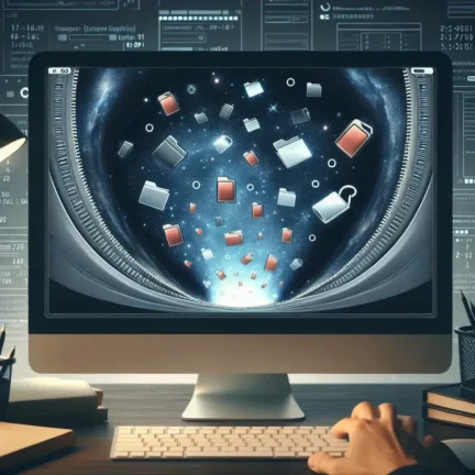 "Recover deleted ZIP files on Mac: Step-by-step guide showcasing screen instructions for file recovery process."