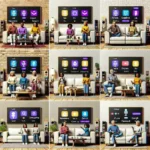 "Person using voice search on YouTube TV app on a smart television, demonstrating the new voice search feature rolling out across all U.S. devices."