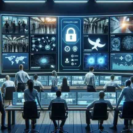 "AI-powered video surveillance analytics system displaying real-time monitoring of public spaces, showcasing intelligent security technology that enhances safety through advanced data analysis."